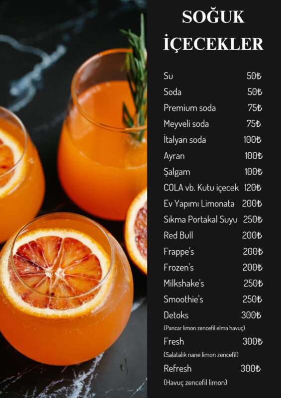 Dak Restaurant Menü